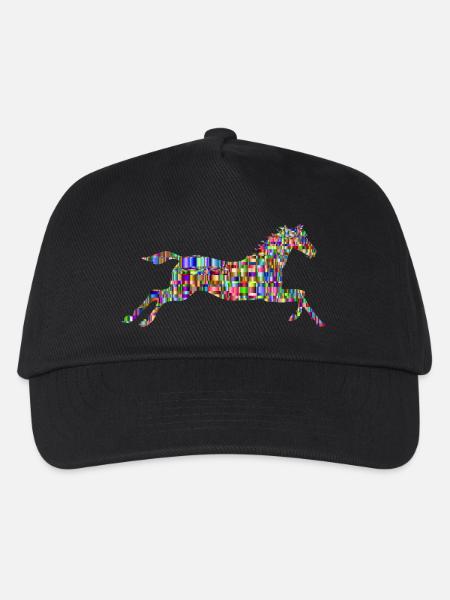 Pferd - Kinder Basecap - Schwarz