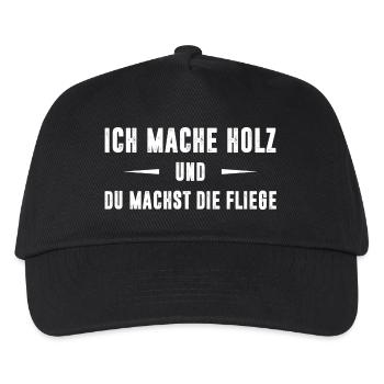 HOLZ - Kinder Basecap - Schwarz - Vorne