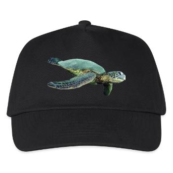turtle schildkroete tiere animals6 - Kinder Basecap - Schwarz - Vorne