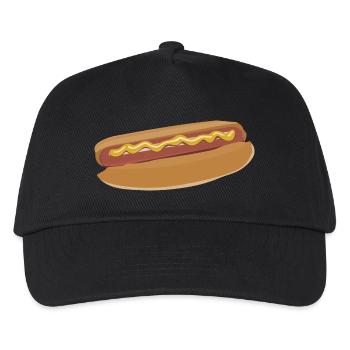 hotdog hot dog sausages fast food fastfood4 - Kids’ Baseball Cap - black - Front