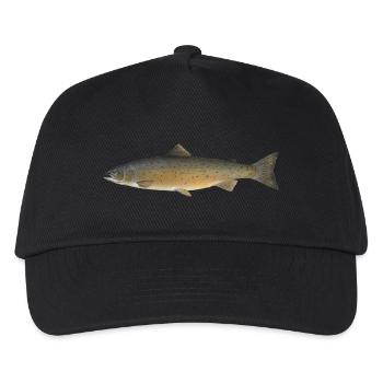 Lachs - Kinder Basecap - Schwarz - Vorne