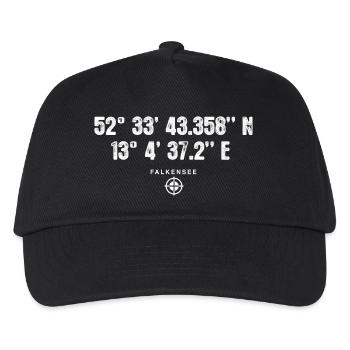 Falkensee Geocacher Geschenk Standort GPS Stadt - Kinder Basecap - Schwarz - Vorne