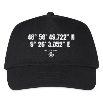 Backnang Geocacher Geschenk Standort GPS Stadt - Kinder Basecap - Schwarz - Vorne