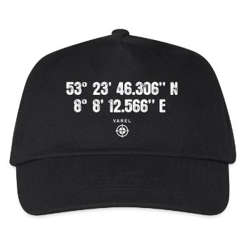 Varel Geocacher Geschenk Standort GPS Stadt - Kinder Basecap - Schwarz - Vorne