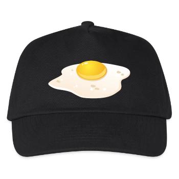Spiegelei Frühstück - Kinder Basecap - Schwarz - Vorne