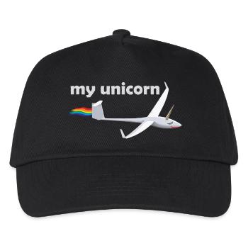 unicorn glider fly gift unicorn - Kids’ Baseball Cap - black - Front