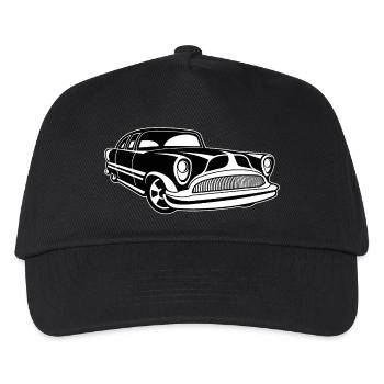 Lowrider / Oldtimer / Muscle Car 03_schwarz weiß - Kinder Basecap - Schwarz - Vorne