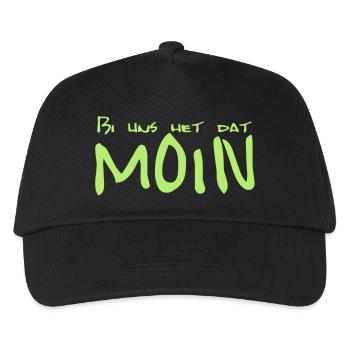 Bi uns dat het MOIN - Kids’ Baseball Cap - black - Front