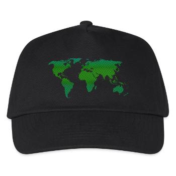 Green World - Kids’ Baseball Cap - black - Front