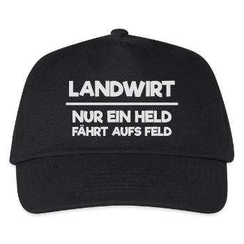 Landwirt Shirt - Lustiges Bauer Bäuerin Geschenk - Kinder Basecap - Schwarz - Vorne