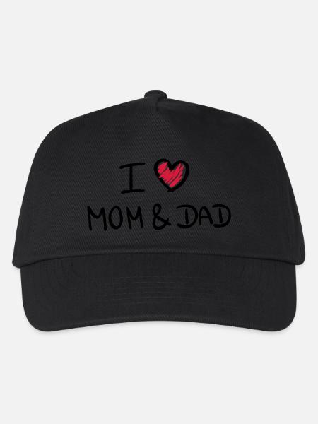 i_love_mom_and_dad__f2 - Casquette de baseball Enfant - noir