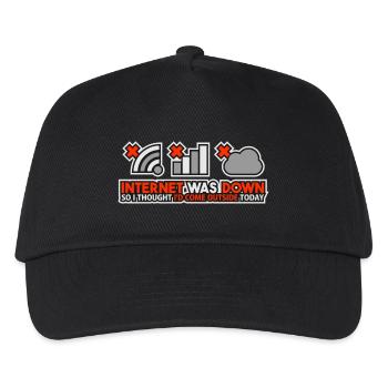 Internet Was Down - Offline Programmierer Computer - Kinder Basecap - Schwarz - Vorne