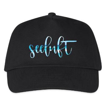 Sea air typography - Kids’ Baseball Cap - black - Front