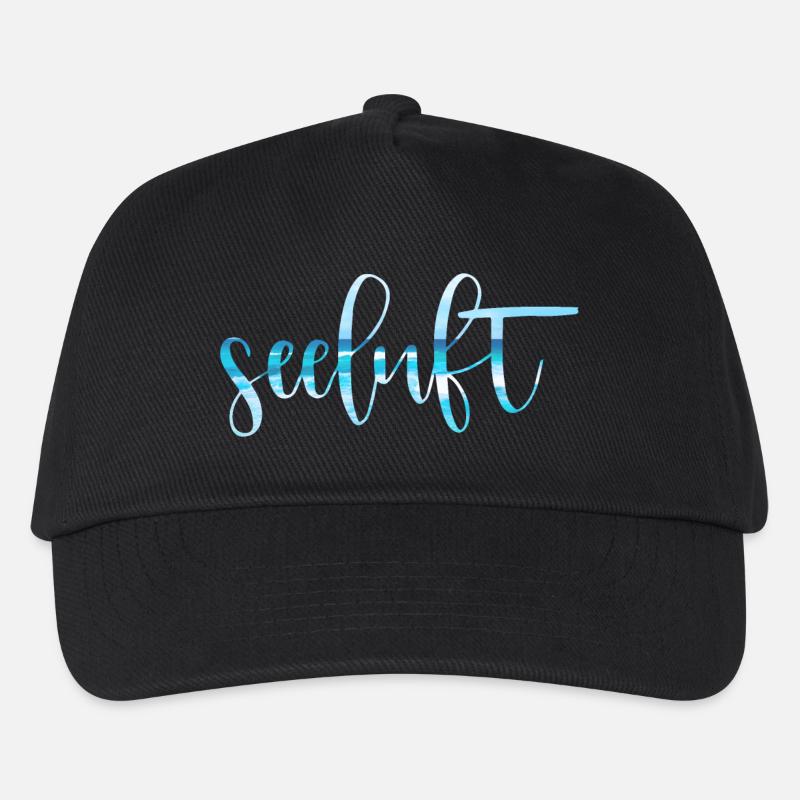 Seeluft Typografie - Kinder Basecap - Schwarz