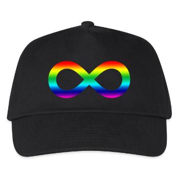 Arc-en-ciel infini - Casquette de baseball Enfant - noir - Devant