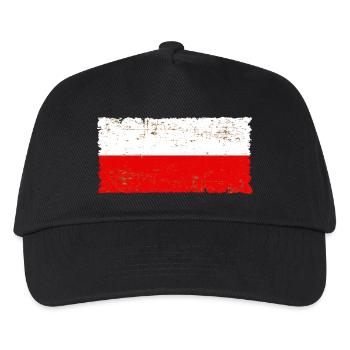 Polen - Kinder Basecap - Schwarz - Vorne