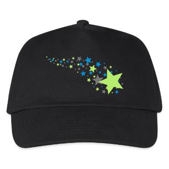 150_sterne - Kinder Basecap - Schwarz - Vorne