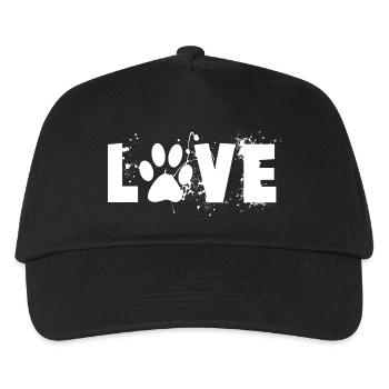 Chiens Amour - Love - Casquette de baseball Enfant - noir - Devant