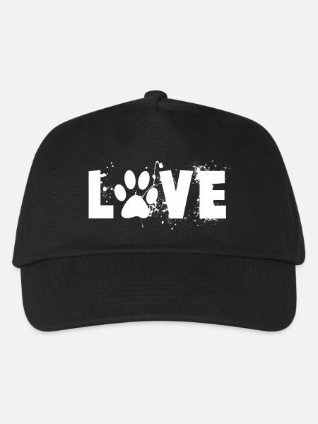 Hunde Liebe - Love - Kinder Basecap - Schwarz