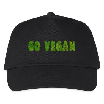 Go Vegan - Déclaration - Casquette de baseball Enfant - noir - Devant