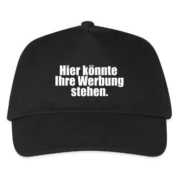 Hier könnte Ihre Werbung stehen. - Kinder Basecap - Schwarz - Vorne