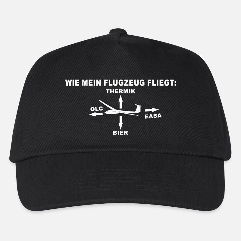 segelflugzeug segelflieger Geschenk Kräfte - Kinder Basecap - Schwarz