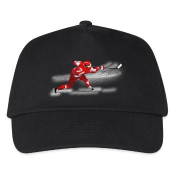 Eishockey - Kinder Basecap - Schwarz - Vorne