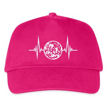 herzschlag puls frequenz halbmond untergang mond p - Kinder Basecap - Fuchsia - Vorne
