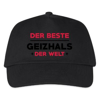 Geizhals - Geizkrägin - Geiz - Geizig - Geld - Kinder Basecap - Schwarz - Vorne