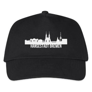 Ville hanséatique de Brême - Casquette de baseball Enfant - noir - Devant