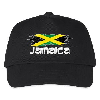 Jamaica Flagge - Kinder Basecap - Schwarz - Vorne