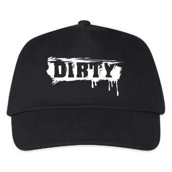 dirty brush lettering graffiti used look - Kinder Basecap - Schwarz - Vorne