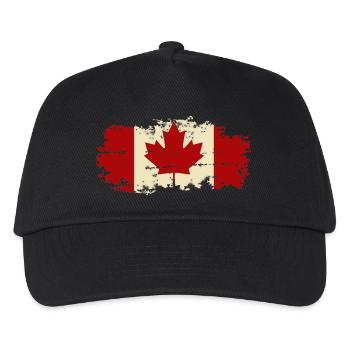 Canada Drapeau canadien, Arrière-plan Célébration Art - Casquette de baseball Enfant - noir - Devant