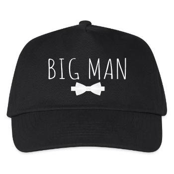 Humorous Design Big Man White Bowtie - Kids’ Baseball Cap - black - Front