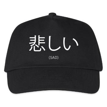Traurige Manga-Ästhetik - Kinder Basecap - Schwarz - Vorne