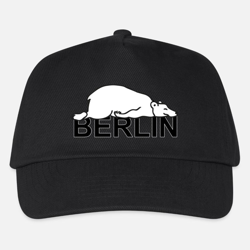 Berlin - Der faule Paule Deutschland Berliner Bär - Kinder Basecap - Schwarz
