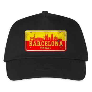 Barcelona Spanien Vintage Schild - Kinder Basecap - Schwarz - Vorne