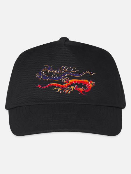 Drachen - Kinder Basecap - Schwarz