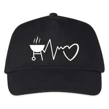 Grillherz Rhythmus - Kinder Basecap - Schwarz - Vorne