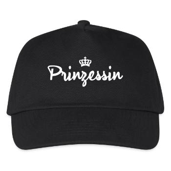Prinzessin - Kinder Basecap - Schwarz - Vorne