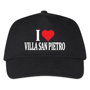 T-Shirt Io amo Villa San Pietro Sardinien - Kinder Basecap - Schwarz - Vorne
