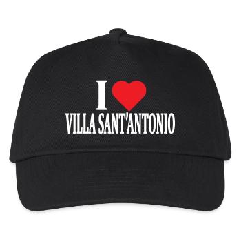T-Shirt Io amo Villa Sant'Antonio Sardinien - Kinder Basecap - Schwarz - Vorne