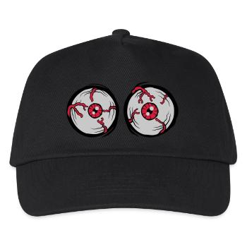 Crazy Horror Monster Eyes - Casquette de baseball Enfant - noir - Devant