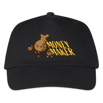 Money Maker happy money bag - Kids’ Baseball Cap - black - Front