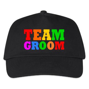 Team groom - Kids’ Baseball Cap - black - Front