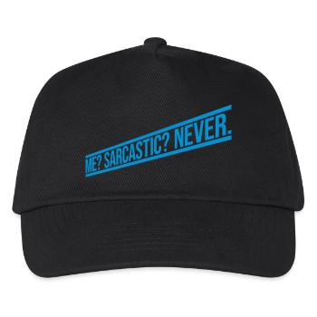 me sarcastic never Zitat - Kinder Basecap - Schwarz - Vorne