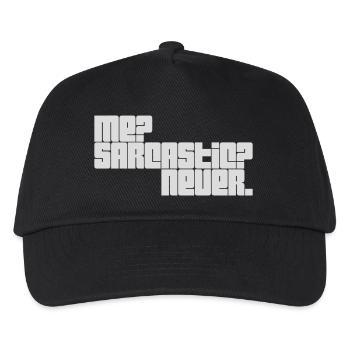 me sarcastic never Zitat - Kinder Basecap - Schwarz - Vorne
