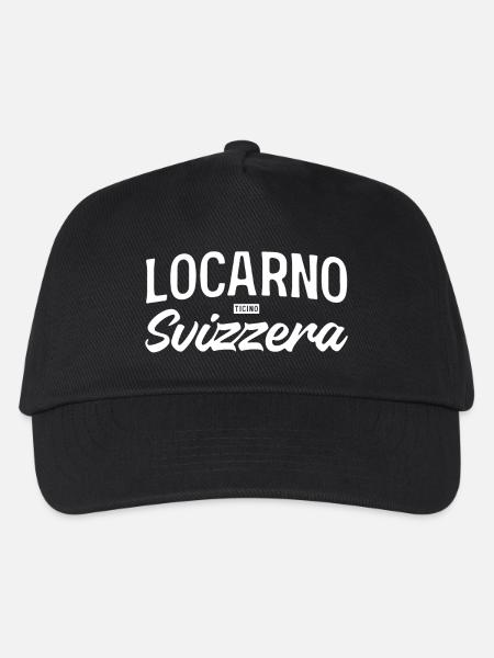 Locarno Schweiz Schriftzug - Kinder Basecap - Schwarz
