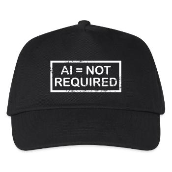 AI = not required (white) - Kinder Basecap - Schwarz - Vorne