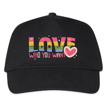 Love who you want - Kids’ Baseball Cap - black - Front